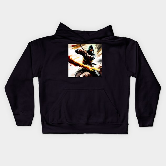 Ninjutsu of Art Kids Hoodie by Salaar Design Hub